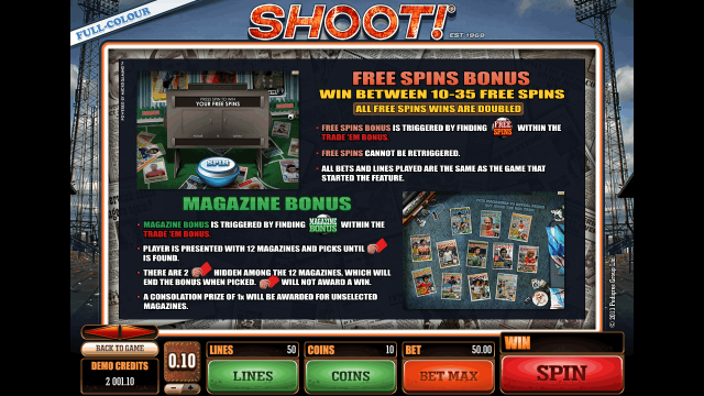 Бонусная игра Shoot! 5