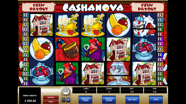 Игровой интерфейс Cashanova 2