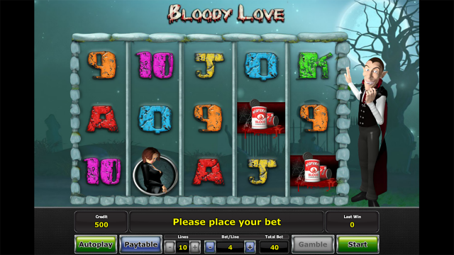 Игровой интерфейс Bloody Love 1