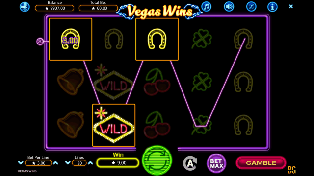 Игровой интерфейс Vegas Wins 4