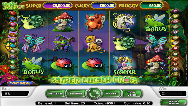 Игровой интерфейс Super Lucky Frog 9