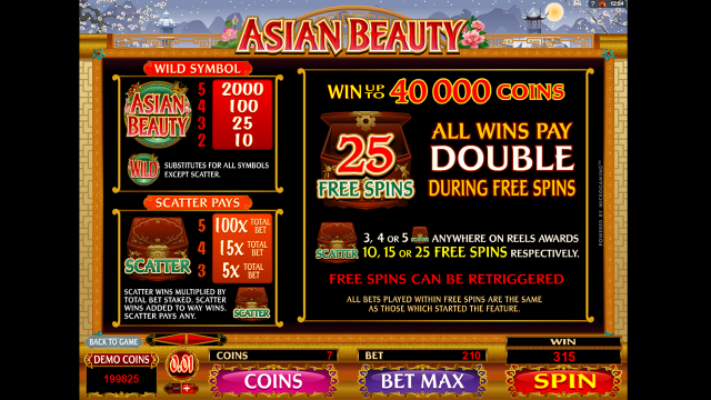 Бонусная игра Asian Beauty 1