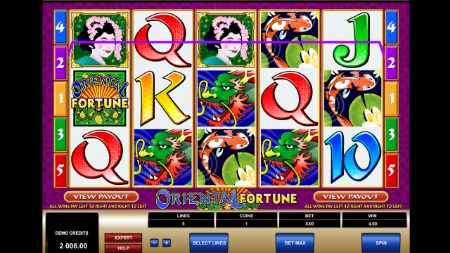 Игровой интерфейс Oriental Fortune 6