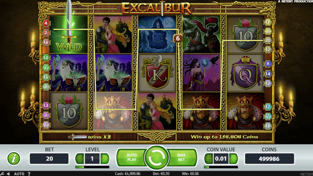 Бонусная игра Excalibur 9