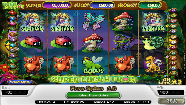 Игровой интерфейс Super Lucky Frog 5
