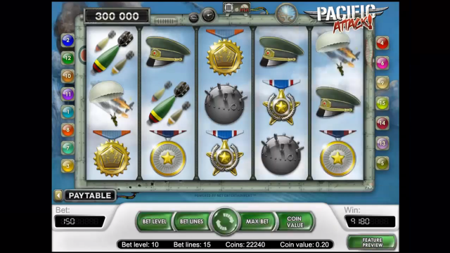 Бонусная игра Pacific Attack 9