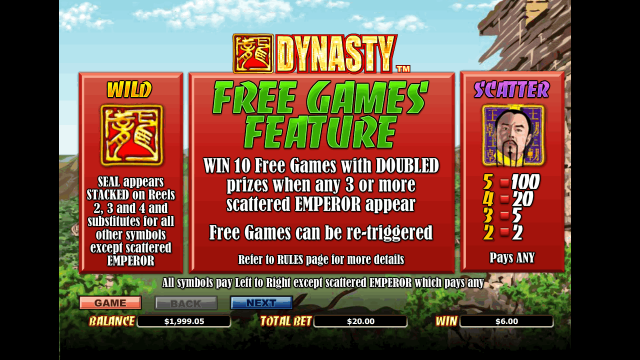 Бонусная игра Dynasty 7