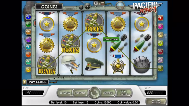 Игровой интерфейс Pacific Attack 3