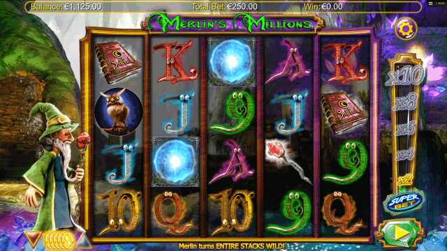 Игровой интерфейс Merlin's Millions 9