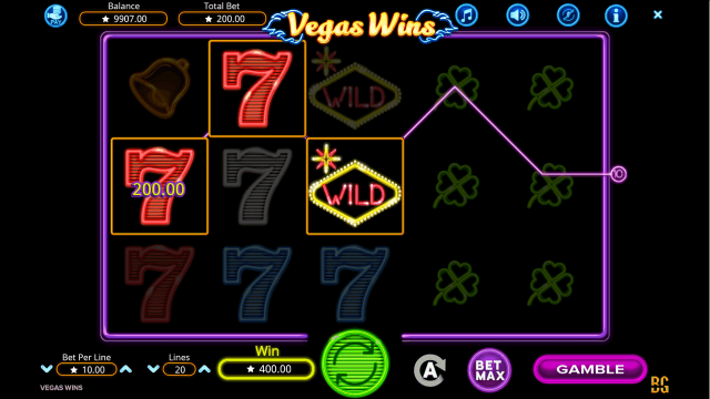 Бонусная игра Vegas Wins 5