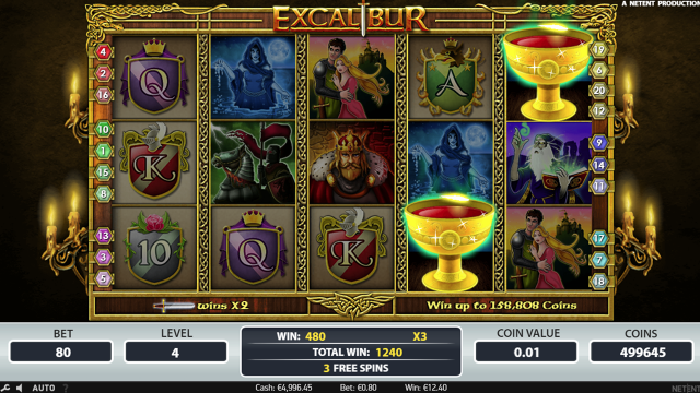 Бонусная игра Excalibur 8