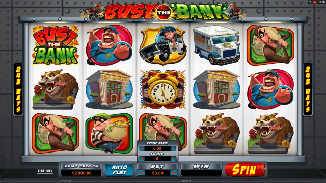 Игровой интерфейс Bust The Bank 5