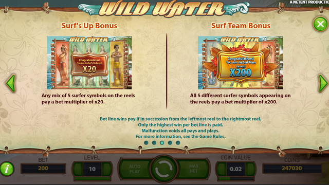 Бонусная игра Wild Water 6