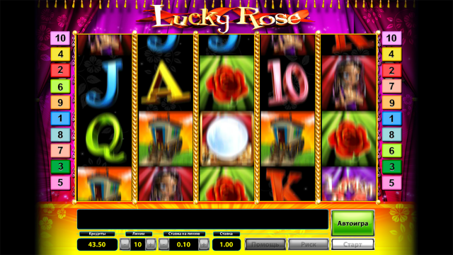 Игровой интерфейс Lucky Rose 10