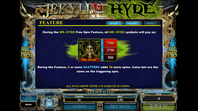 Бонусная игра Jekyll And Hyde 6
