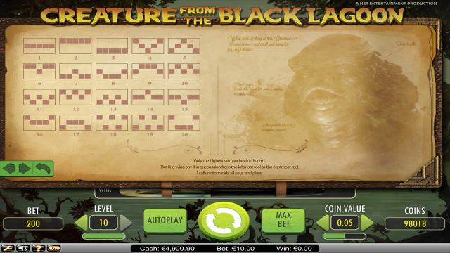 Бонусная игра Creature From The Black Lagoon 6