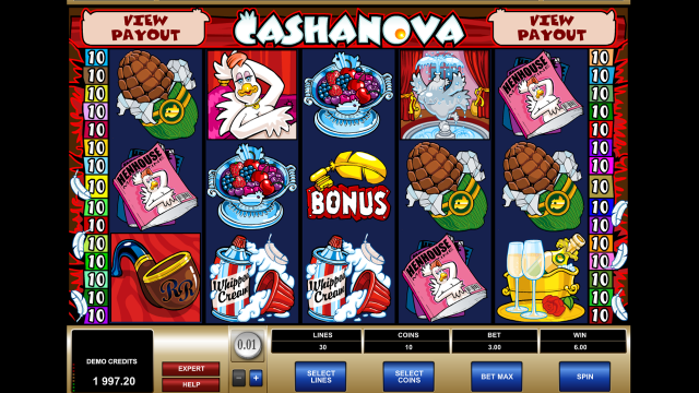 Игровой интерфейс Cashanova 10