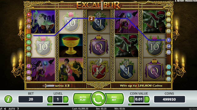 Бонусная игра Excalibur 5
