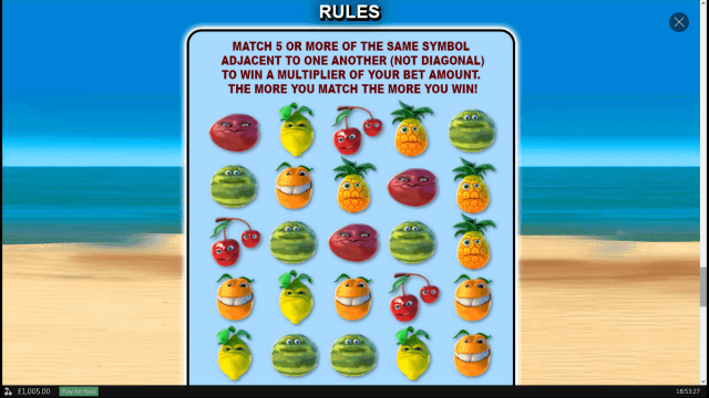 Игровой интерфейс Funky Fruits 8